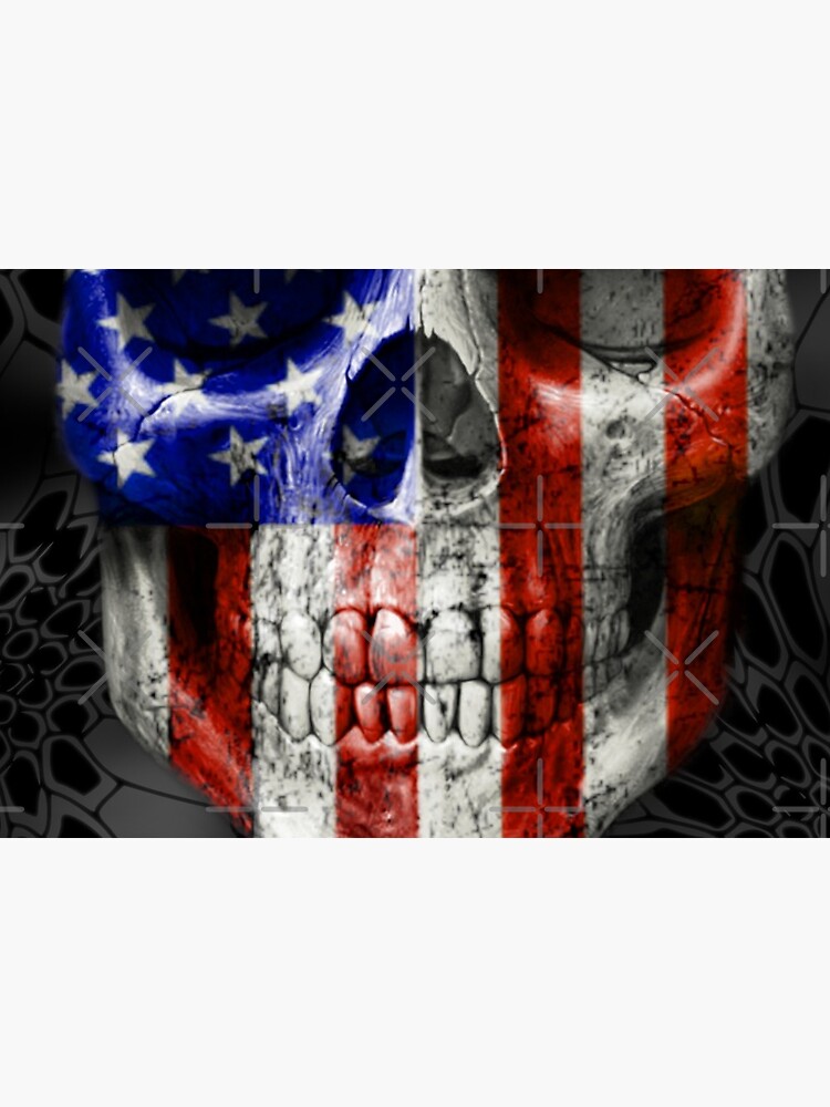 American Flag Veteran Patriot Skull by ArcT-Shirts2018