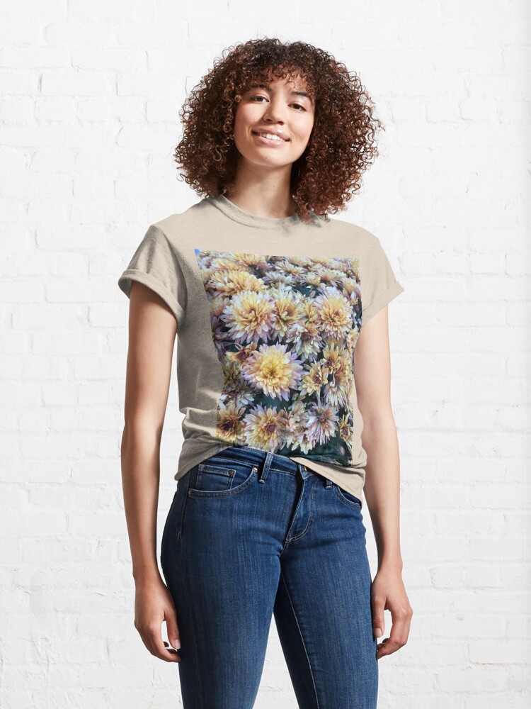 Alternate view of Gift for Gardener - Mumsified - Light Yellow and Pink Mums Classic T-Shirt