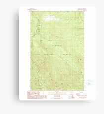 USGS Topo Map Washington State WA Mount Zion 242600 1990 24000 Canvas Print