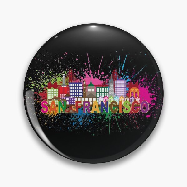 Item preview, San Francisco Skyline Paint Splatter Illustration designed and sold by jpldesigns.
