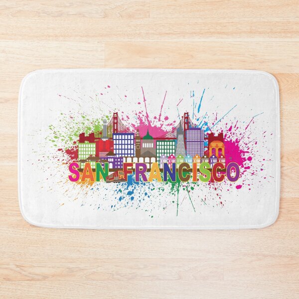 Item preview, San Francisco Skyline Paint Splatter Illustration designed and sold by jpldesigns.