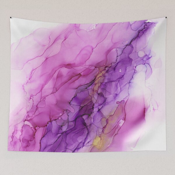 Item preview, Magenta Violet Abstract Ink Painting designed and sold by Olga Shvartsur.