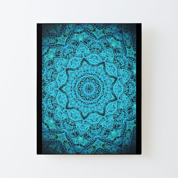 Divine Turquoise Mandala Canvas Mounted Print