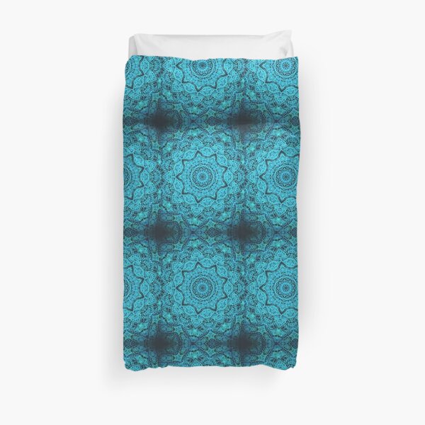 Divine Turquoise Mandala Duvet Cover