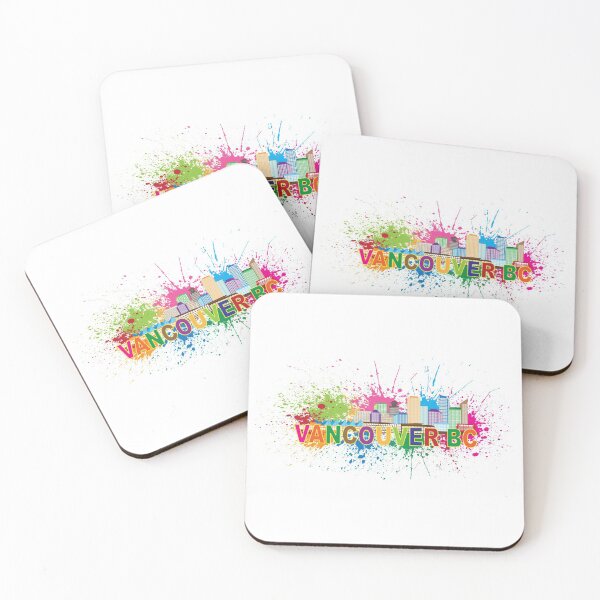 Item preview, Vancouver BC Skyline Paint Splatter Illustration designed and sold by jpldesigns.