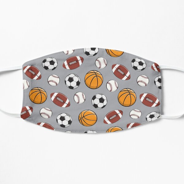Sports - Basketball, baseball, football, soccer - gray Mask