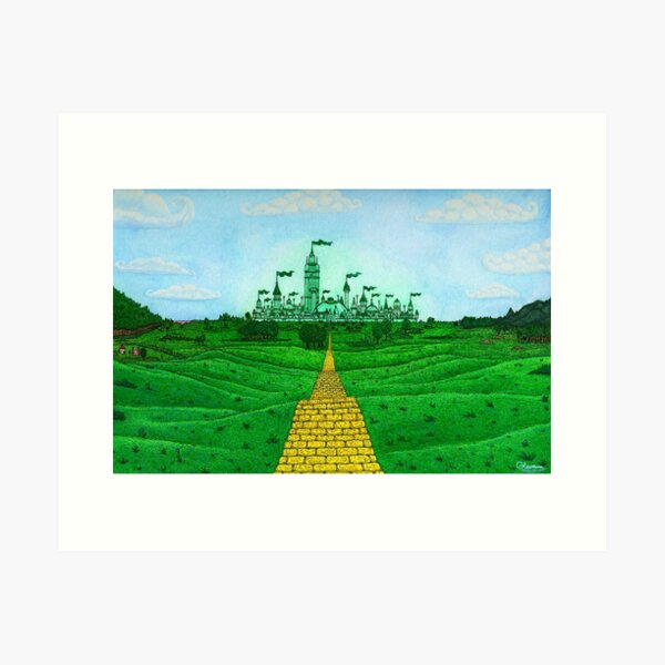 Emerald City Landscape by Kevenn T. Smith Art Print