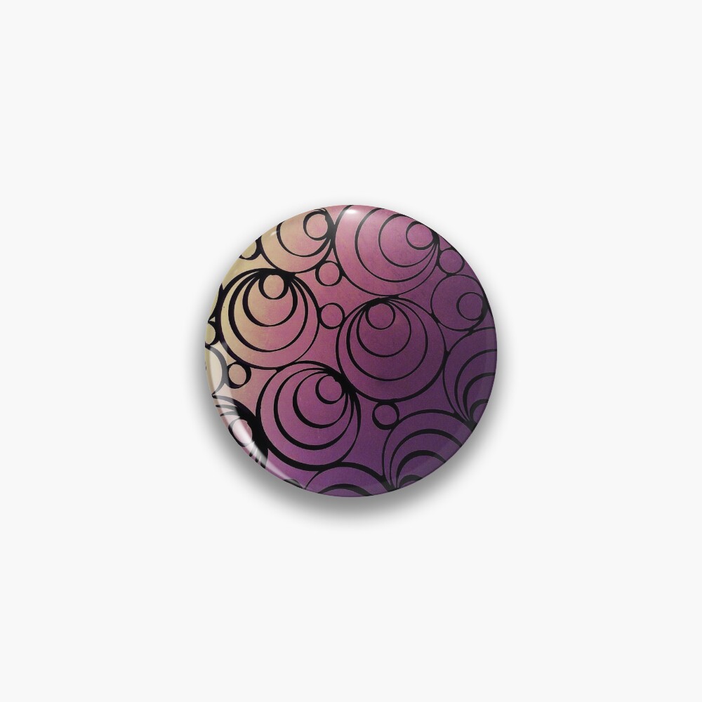 Groovy Circles - Psychedelic Geometric Art Photography Pin