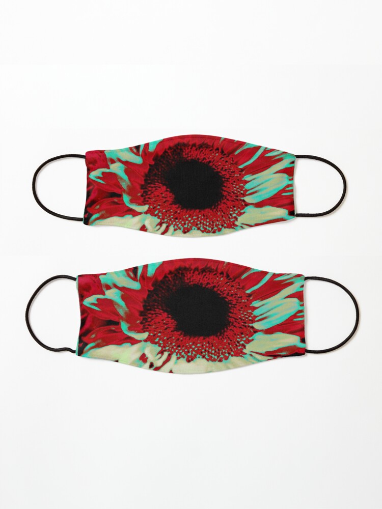 Alternate view of Bright Floral - Fiery Sunflower Design Mask