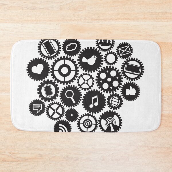 Item preview, Machine Gears with Social Media Symbols  designed and sold by jpldesigns.