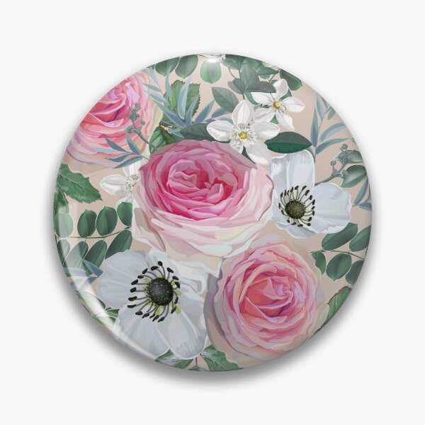 Item preview, Beautiful flowers pink roses and white flower on products designed and sold by WeeraS.
