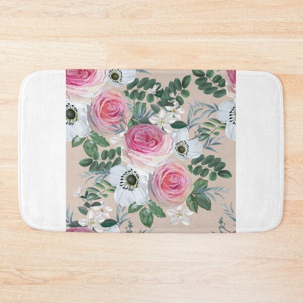 Item preview, Beautiful flowers pink roses and white flower on products designed and sold by WeeraS.