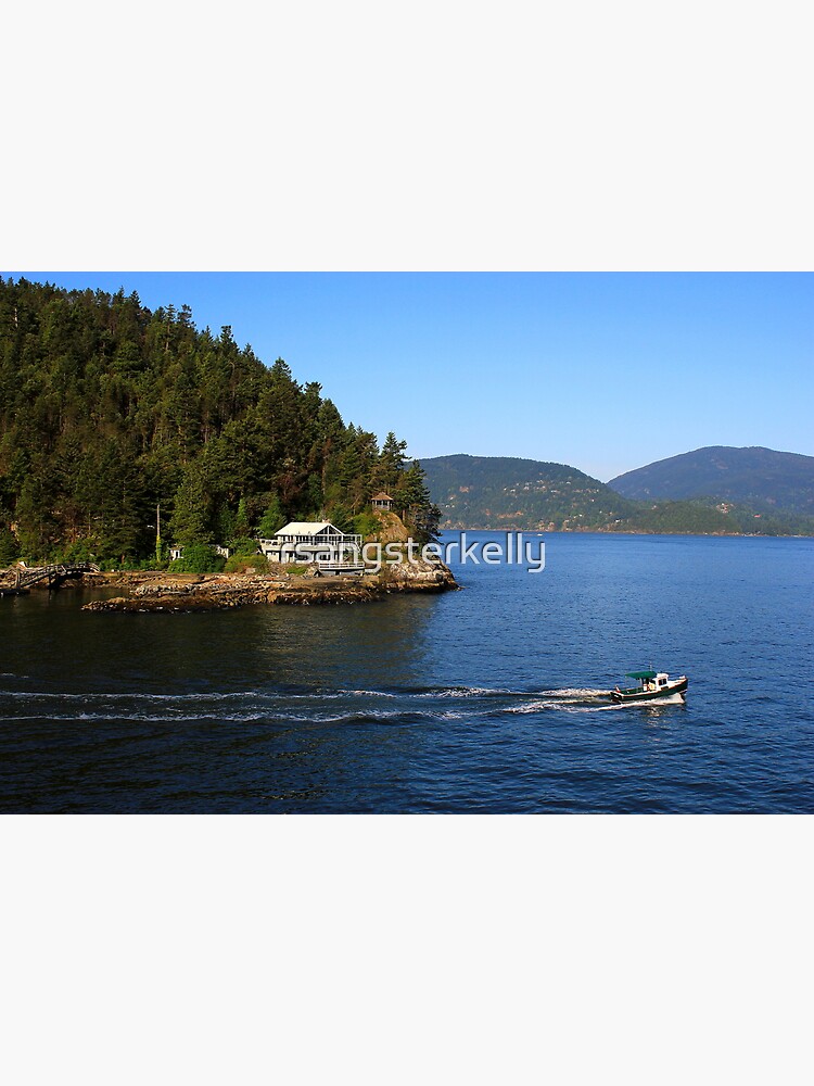 "Horseshoe Bay Boat Cruising By" Metal Print for Sale by