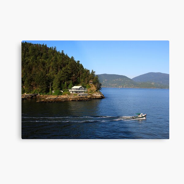 "Horseshoe Bay Boat Cruising By" Metal Print for Sale by