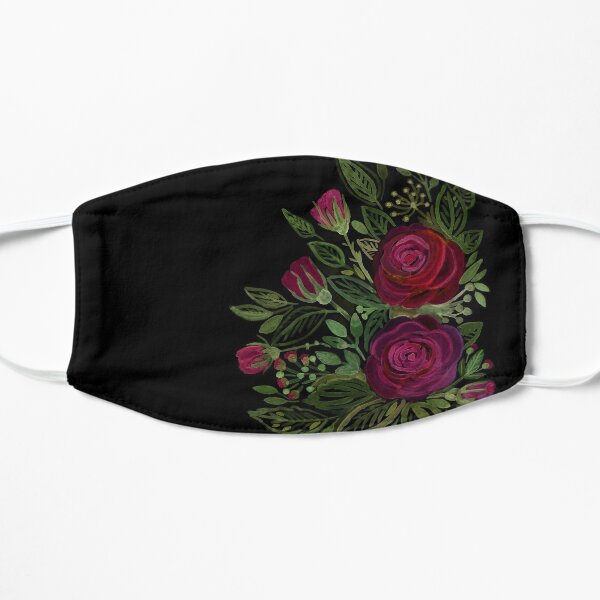 A bouquet of roses on a black background . Mask