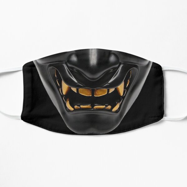 Oni Mask Dark Samurai Flat Mask