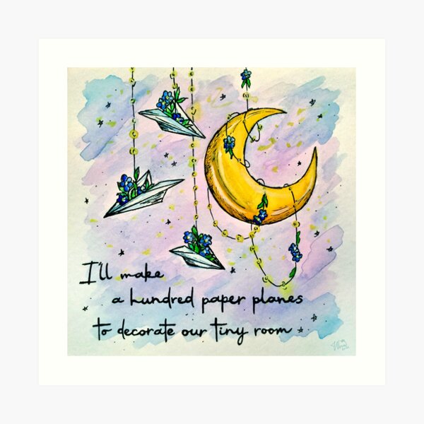 Little Miss Why So | Paper Planes & Forget-Me-Nots | Inspired by The Amazing Devil Art Print