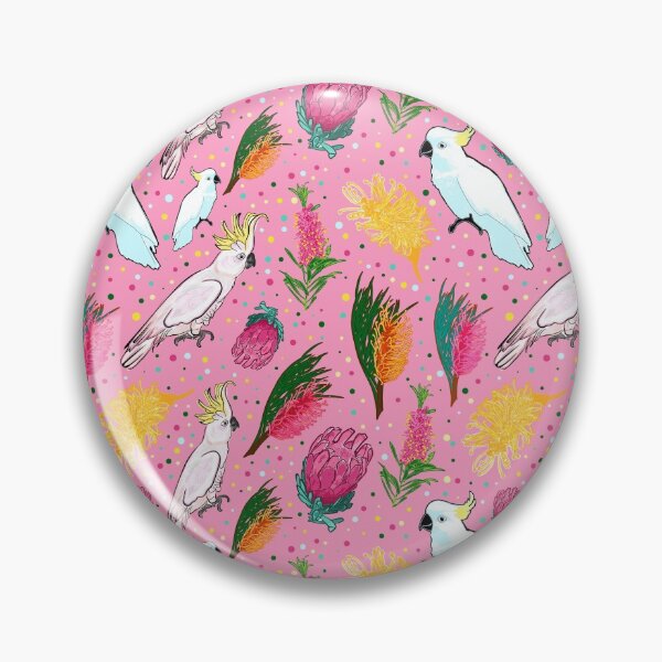 Item preview, Australian Native Flowers and Birds - Pretty in Pink designed and sold by Annalee Beer.