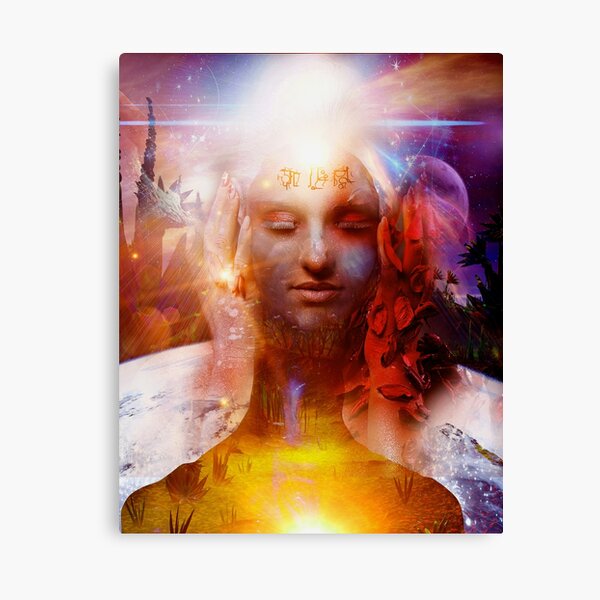 Mystical Starseed Alien Canvas Print