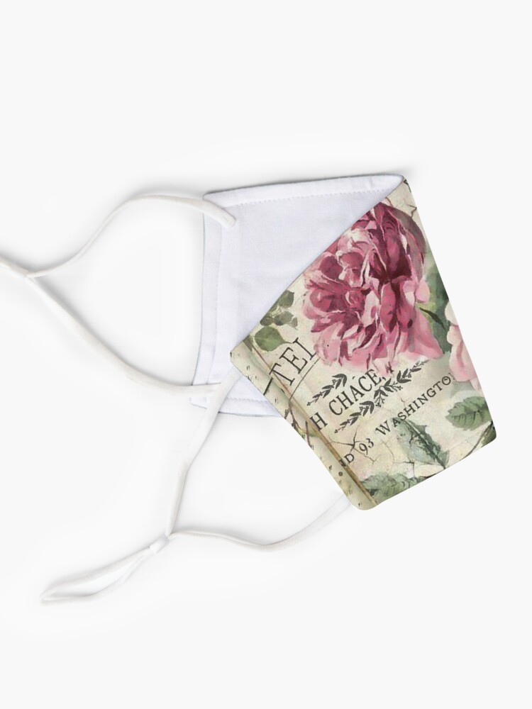 Alternate view of French Shabby Chic Pink Roses Mask