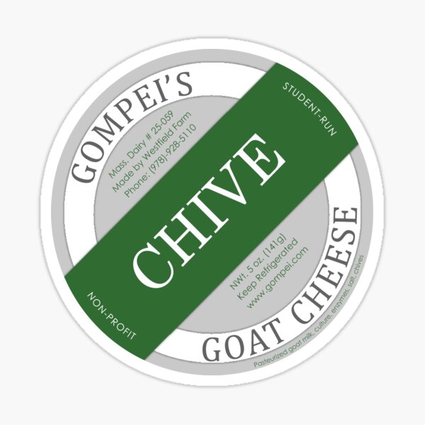 Item preview, Chive Gompei's Goat Cheese Label designed and sold by Gompei's Goat Cheese.