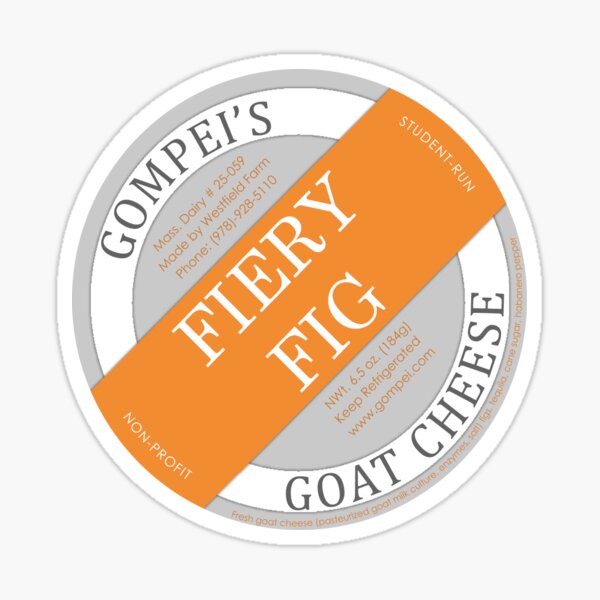 Item preview, Fiery Fig Gompei's Goat Cheese Label designed and sold by Gompei's Goat Cheese.