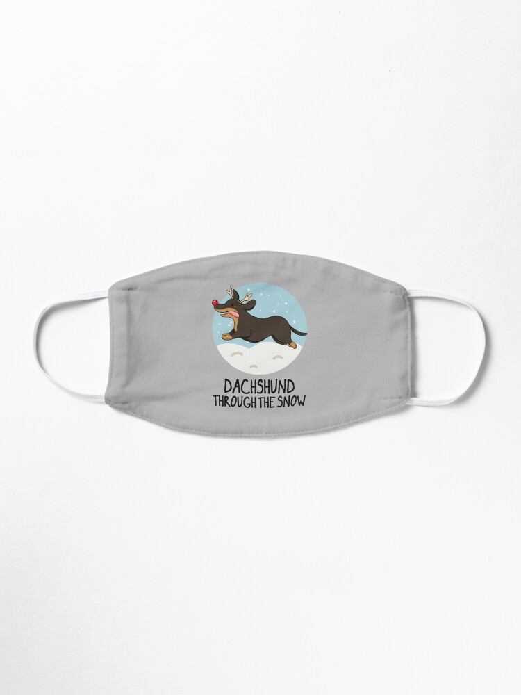 Alternate view of Dachshund Christmas Pun Mask