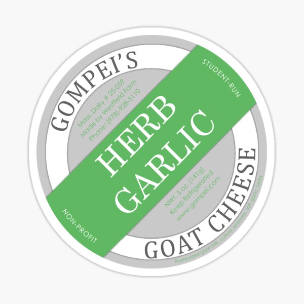 Item preview, Herb Garlic Gompei's Goat Cheese Label designed and sold by Gompei's Goat Cheese.
