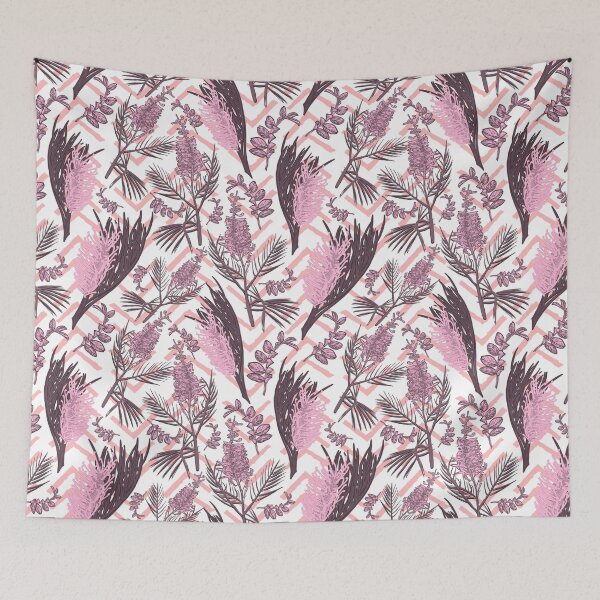 Item preview, Pink Australian Native Floral Pattern designed and sold by Annalee Beer.