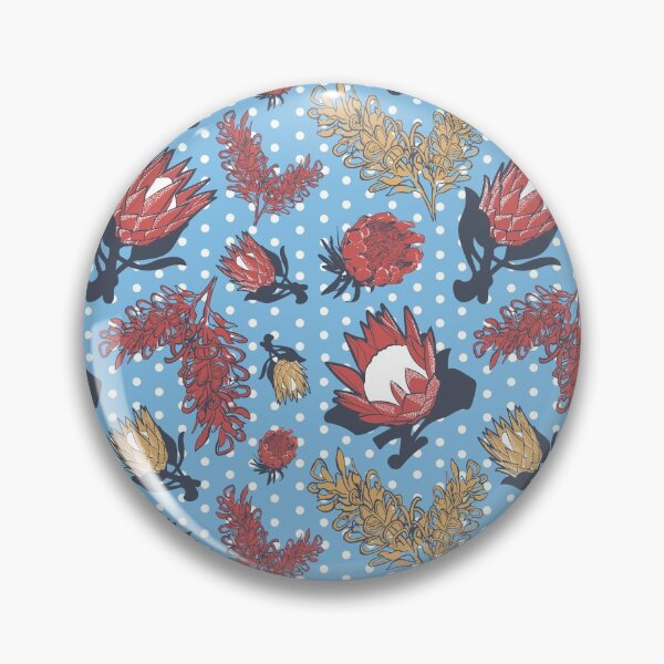 Item preview, Australian Native Floral Pattern - Grevillea and King Protea designed and sold by Annalee Beer.