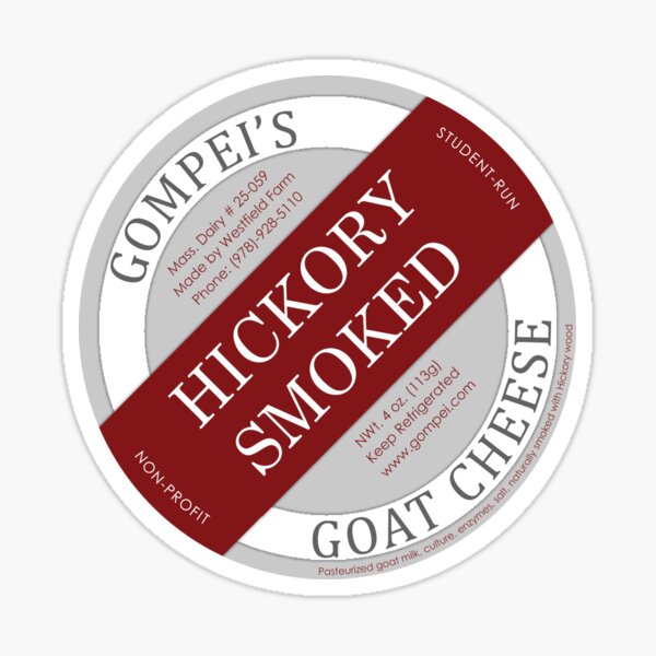 Item preview, Hickory Smoked Gompei's Goat Cheese Label designed and sold by Gompei's Goat Cheese.