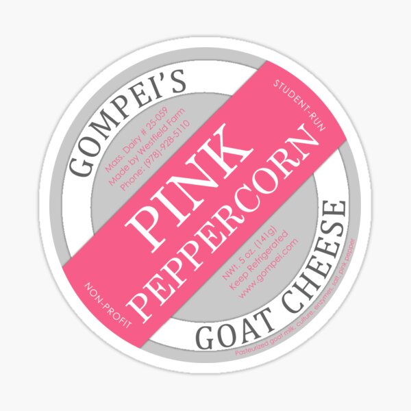 Item preview, Pink Peppercorn Gompei's Goat Cheese Label designed and sold by Gompei's Goat Cheese.