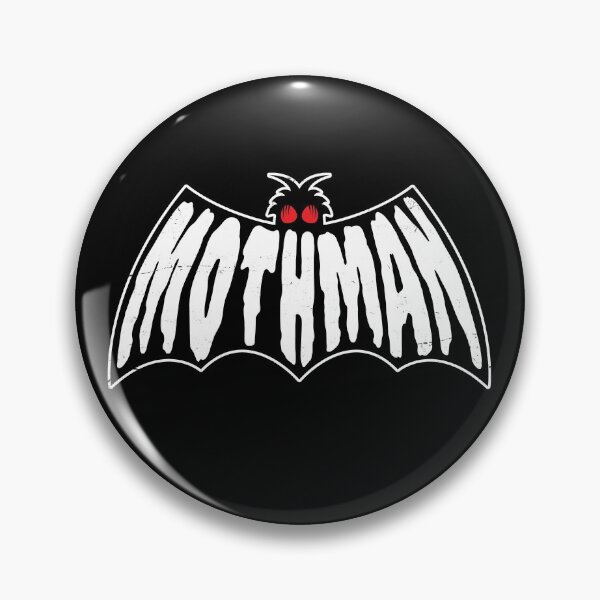 Aperçu de l'œuvre Logo Mothman vintage noir et blanc créée et vendue par petestyles.