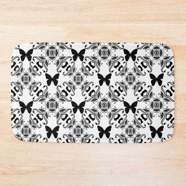 Item preview, Butterflies, black and white ornament designed and sold by fuzzyfox.