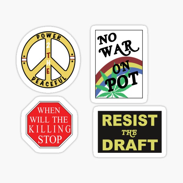 Aperçu de l'œuvre Pack d'autocollants d'affiches de protestation créée et vendue par broadwaycantdie.