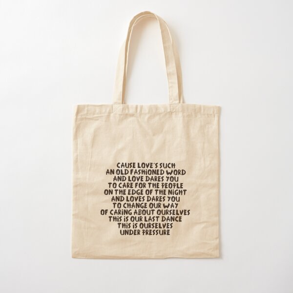 Love is such an old fashion word Cotton Tote Bag