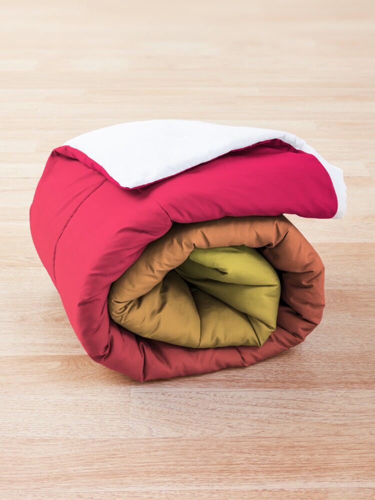 Alternate view of modern chic girly hot pink orange fuschia ombre Comforter