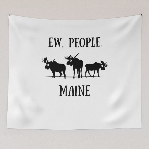 Item preview, Maine Moose Shirt Gift for Introverts Ew People designed and sold by mudrockdesign.