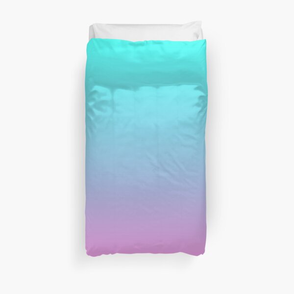 mermaid colours pastel fuchsia pink turquoise aqua blue Duvet Cover