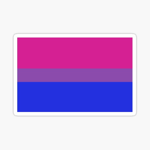 Basic Bi Pride Flag - Stripes and Tiles Sticker