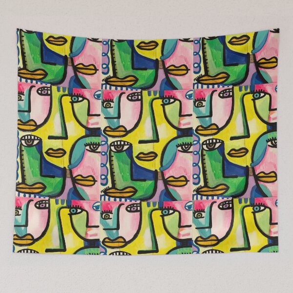 Item preview, Original Nightmare Series Abstract Art Five Faces - By Jelene Morris  designed and sold by Jelene.