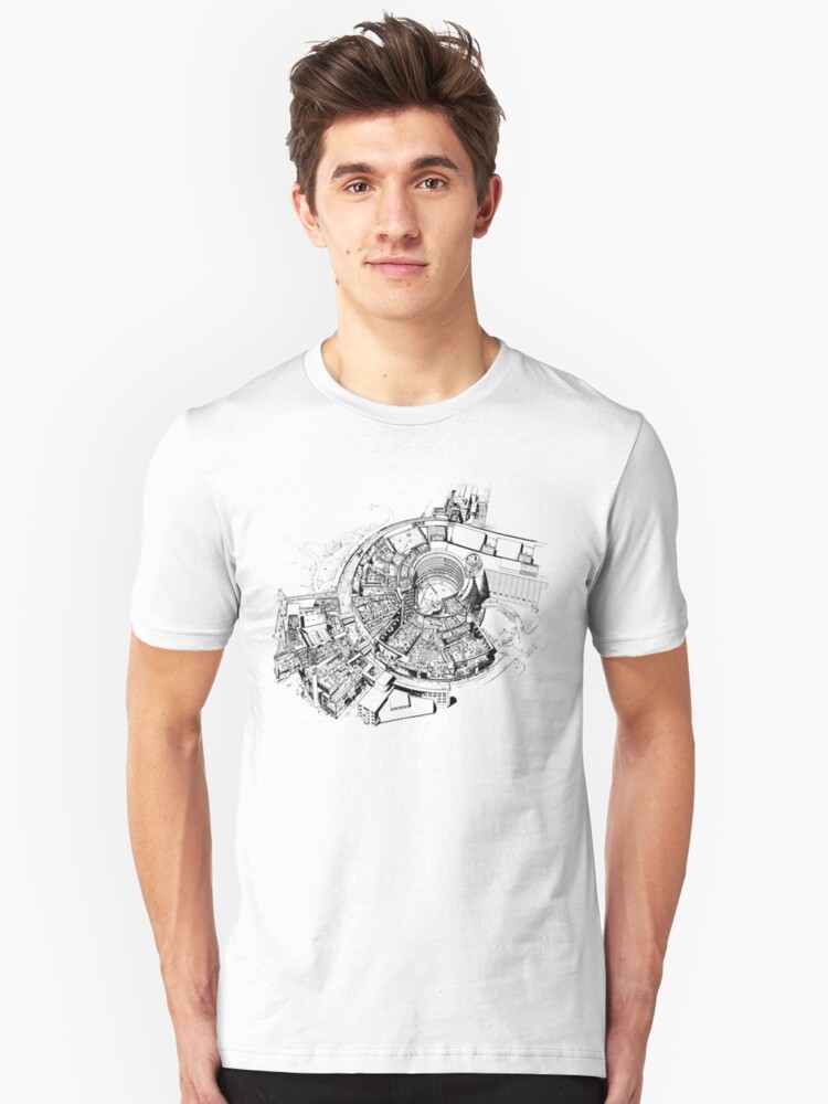 Alternate view of BBC Television Centre floorplan Slim Fit T-Shirt