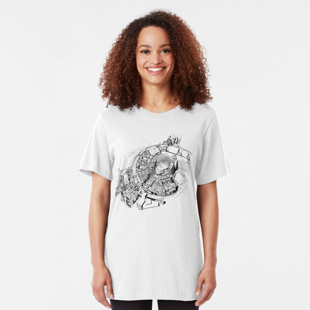 BBC Television Centre floorplan Slim Fit T-Shirt