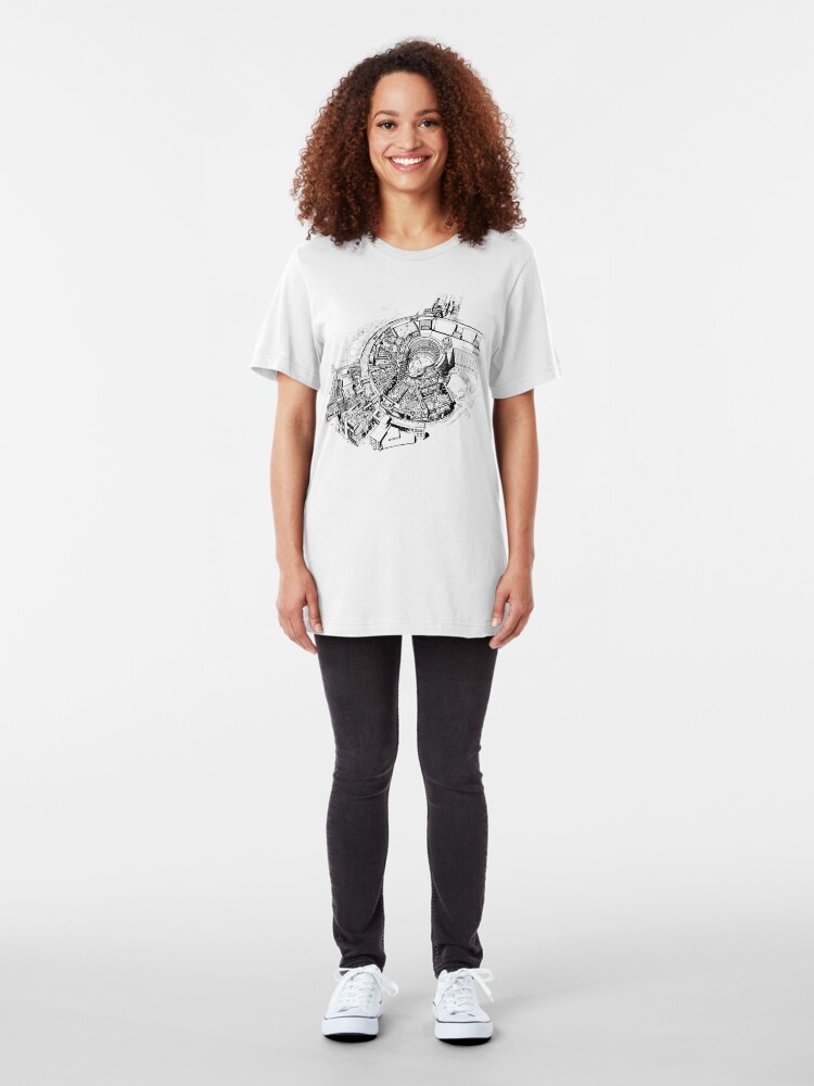 Alternate view of BBC Television Centre floorplan Slim Fit T-Shirt