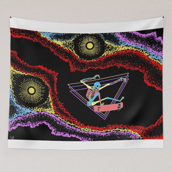 Item preview, Trippy Skateboarding Skeleton designed and sold by igaz.