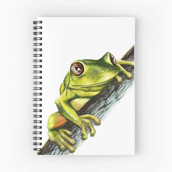 Item preview, Green tree frog on branch designed and sold by headpossum.