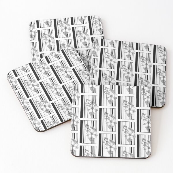 Artikelvorschau, Schwarzweiss-Blumen-Barcode entworfen und verkauft von karlaface.