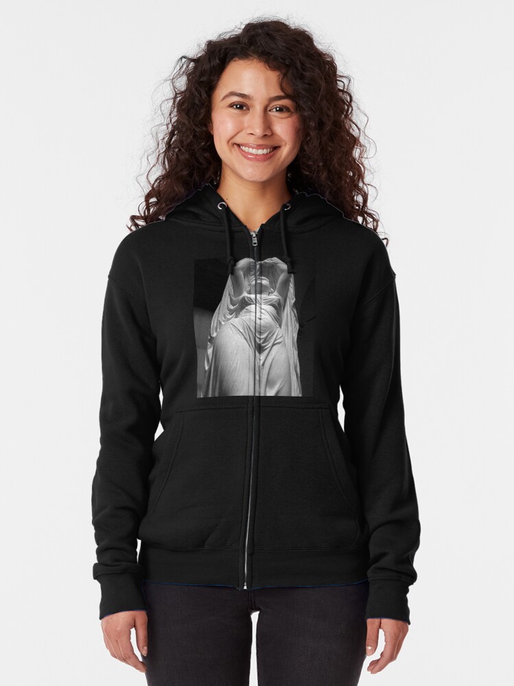 Alternate view of Undine Rising from the Waters. Chauncey Bradley Ives Zipped Hoodie