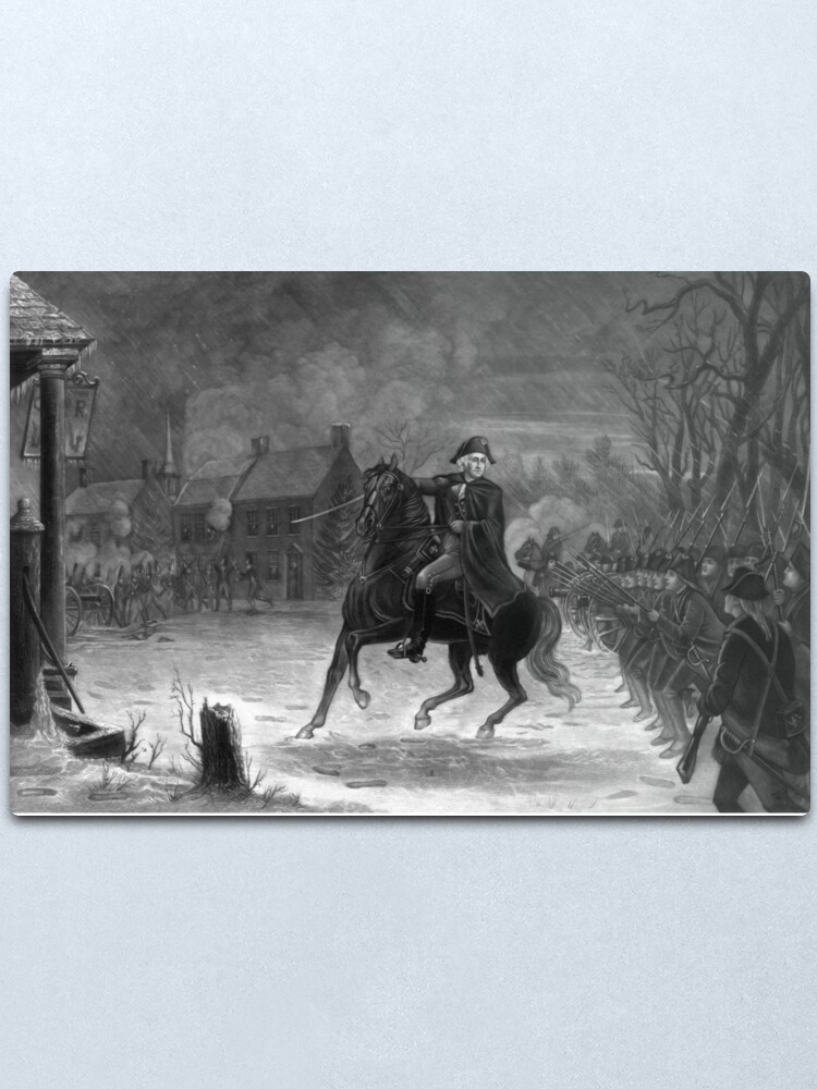 Washington At The Battle Of Trenton Metal Print By Warishellstore Redbubble