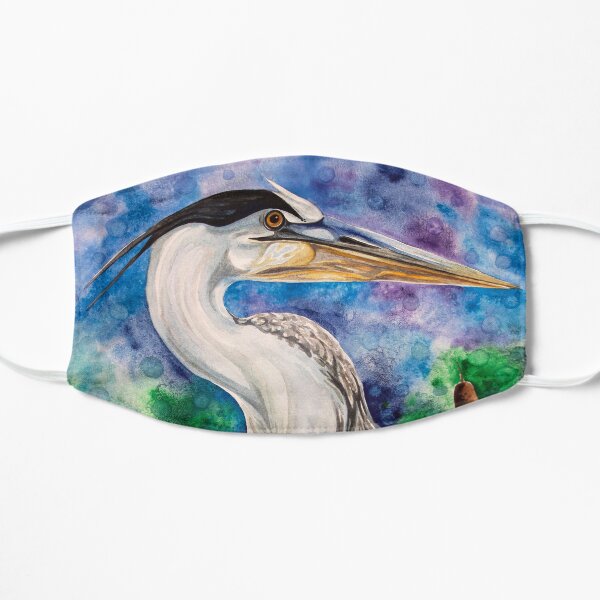 Great Blue Heron Flat Mask